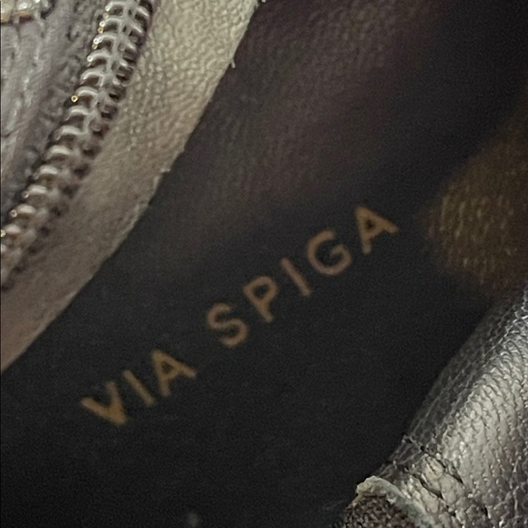 Via Spiga Women's Varun Leather/Stretch Over The Knee Boots Black Size 7.5 NEW - Picture 12 of 13